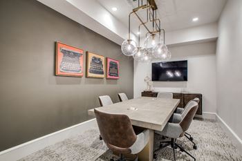 Conference Room With Seating at Berkshire Exchange Apartments, Spring, TX, 77388